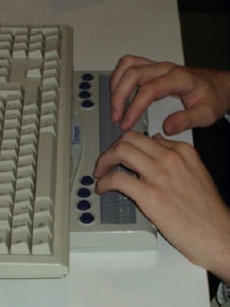 Prce s braillskm displejem